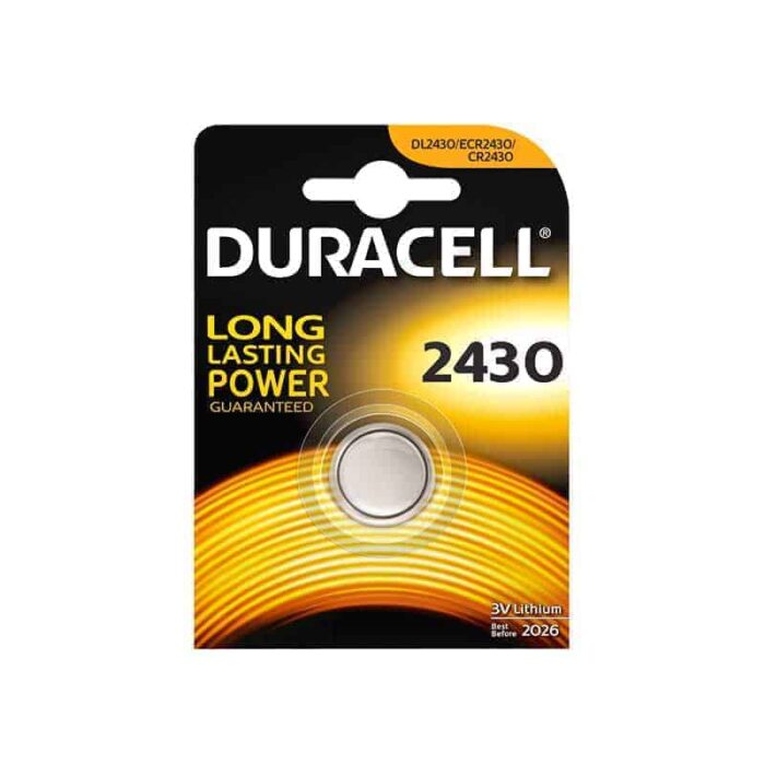 CR2430 PILE DURACELL 3 V  LITHIO