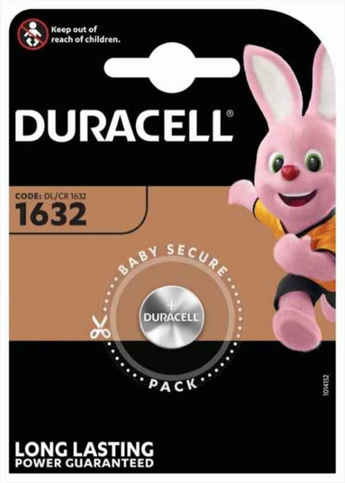 CR1632 PILE DURACELL 3 V LITHIO